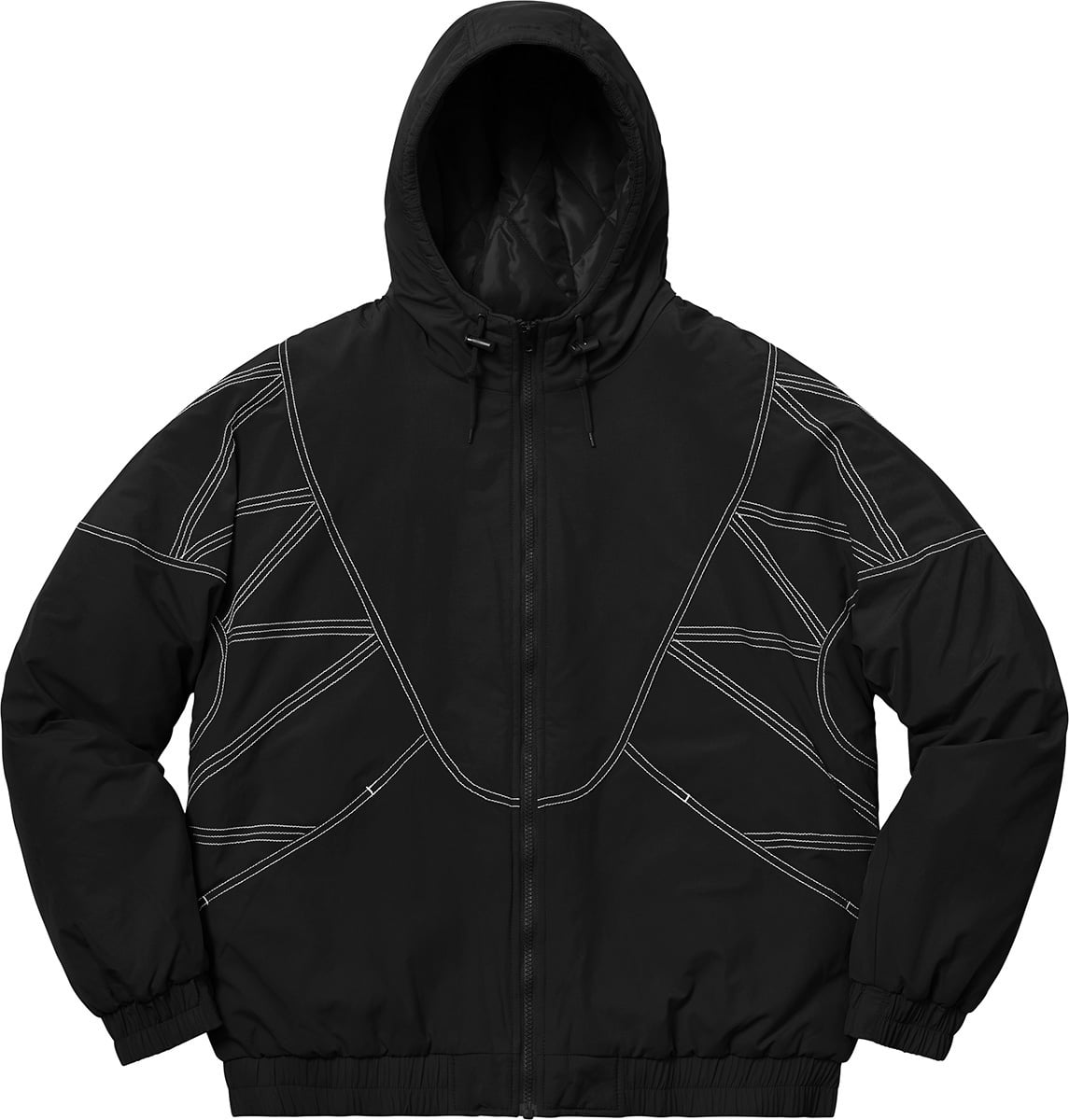 Zig Zag Stitch Puffy Jacket view 10